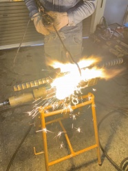 密着終了後幅焼きに移る